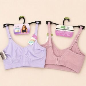 Fit For Me Fruit of the Loom (FT979) 2 PACK XL Bras Unlined Wireless Seamless